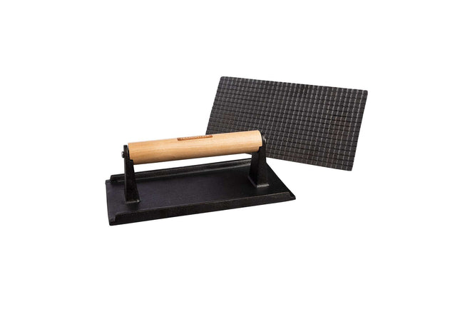 Tramontina Rectangular Grill Press 22.5 x 12.5cm Pre-seasoned Cast Iron