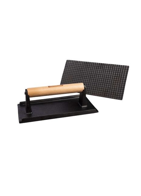 Tramontina Rectangular Grill Press 22.5 x 12.5cm Pre-seasoned Cast Iron - Tramontina Store UK