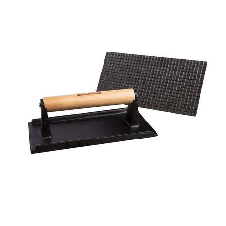 Tramontina Rectangular Grill Press 22.5 x 12.5cm Pre-seasoned Cast Iron - Tramontina Store UK