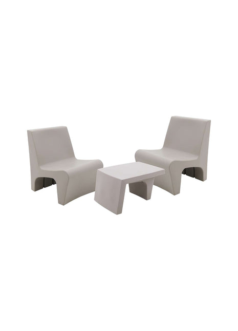 Tramontina Berta 3 Pcs. Polyethylene Lounge Set - Tramontina Store UK