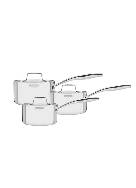 Tramontina 3 Pcs. Tri-Ply Stainless Steel Saucepan Set - Tramontina Store UK