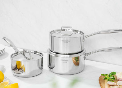 Tramontina 3 Pcs. Tri-Ply Stainless Steel Saucepan Set