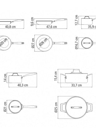 Tramontina 5 Pcs. Tri-Ply Stainless Steel Cookware Set - Tramontina Store UK