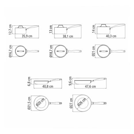 Tramontina 5 Pcs. Grano 3-Ply Stainless Steel Cookware Set - Tramontina Store UK