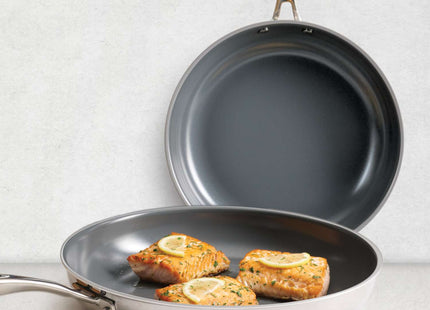 Tramontina 2 Pcs. Tri-Ply Stainless Steel Ceramic Non-Stick Frying Pan Set