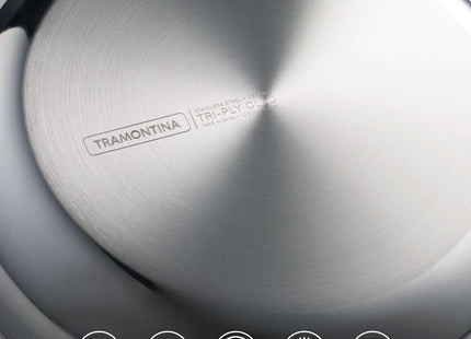 Tramontina 2 Pcs. Tri-Ply Stainless Steel Ceramic Non-Stick Frying Pan Set