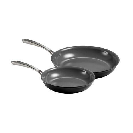 Tramontina 2 Pcs. Hard Anodised Ceramic Non-Stick Frying Pan Set - Tramontina Store UK