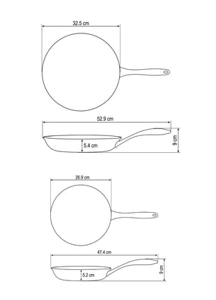Tramontina 2 Pcs. Hard Anodised Ceramic Non-Stick Frying Pan Set - Tramontina Store UK