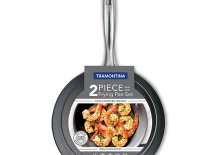 Tramontina 2 Pcs. Hard Anodised Ceramic Non-Stick Frying Pan Set