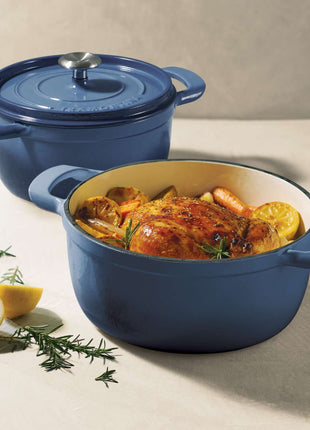 Tramontina Enamelled Cast Iron Casserole 22 cm (Blue) - Tramontina Store UK
