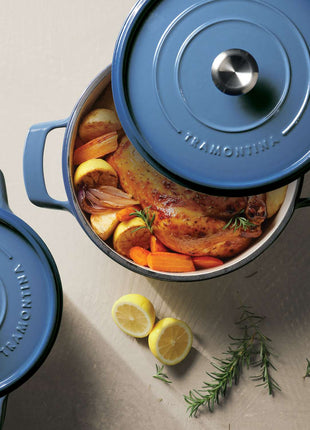 Tramontina Enamelled Cast Iron Casserole 22 cm (Blue) - Tramontina Store UK