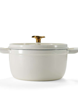 Tramontina Enamelled Cast Iron Casserole 22 cm (White) - Tramontina Store UK