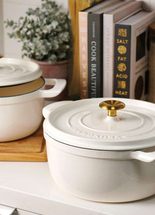Tramontina Enamelled Cast Iron Casserole 22 cm (White) - Tramontina Store UK