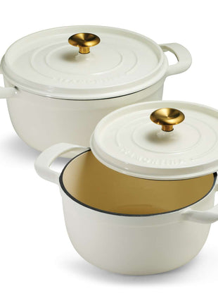 Tramontina Enamelled Cast Iron Casserole 22 cm (White) - Tramontina Store UK