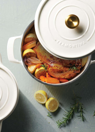 Tramontina Enamelled Cast Iron Casserole 22 cm (White) - Tramontina Store UK