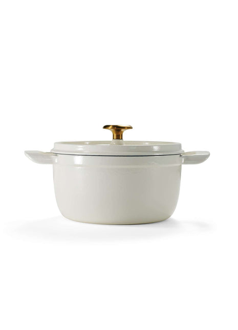 Tramontina Enamelled Cast Iron Casserole 26 cm (White) - Tramontina Store UK