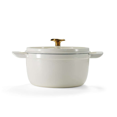 Tramontina Enamelled Cast Iron Casserole 26 cm (White) - Tramontina Store UK