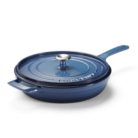 Tramontina Enamelled Cast Iron Saute Pan 30 cm (Blue) - Tramontina Store UK