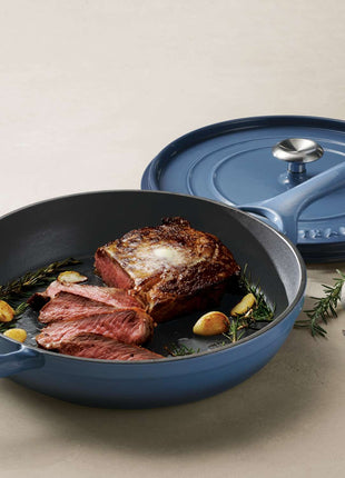 Tramontina Enamelled Cast Iron Saute Pan 30 cm (Blue)
