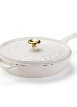 Tramontina Enamelled Cast Iron Saute Pan 30 cm (White) - Tramontina Store UK
