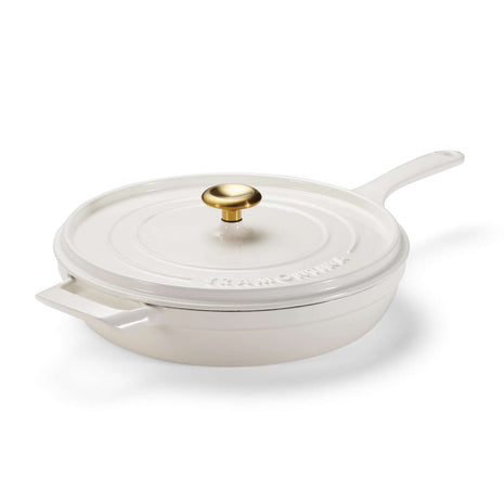 Tramontina Enamelled Cast Iron Saute Pan 30 cm (White) - Tramontina Store UK