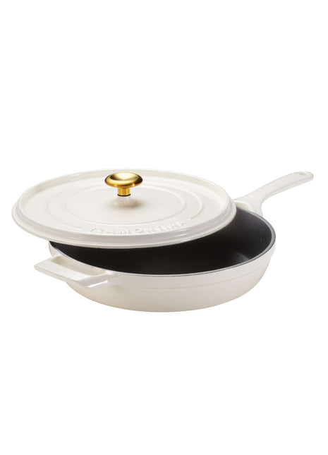 Tramontina Enamelled Cast Iron Saute Pan 30 cm (White) - Tramontina Store UK