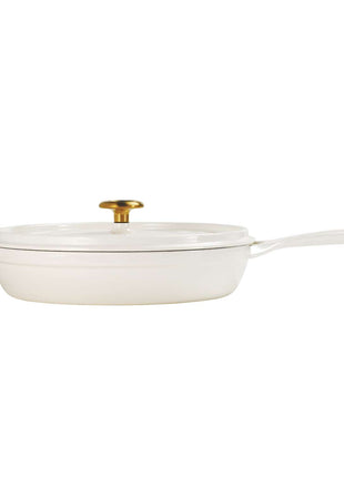 Tramontina Enamelled Cast Iron Saute Pan 30 cm (White) - Tramontina Store UK
