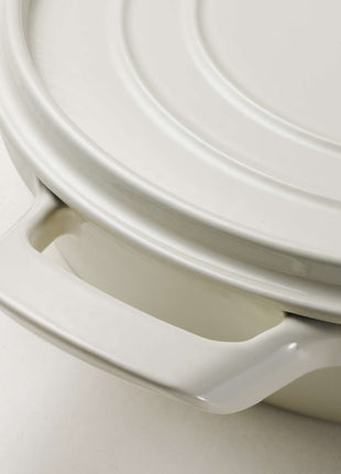 Tramontina Enamelled Cast Iron Saute Pan 30 cm (White) - Tramontina Store UK