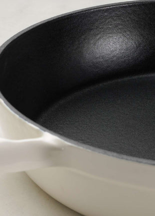 Tramontina Enamelled Cast Iron Saute Pan 30 cm (White) - Tramontina Store UK