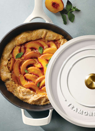Tramontina Enamelled Cast Iron Saute Pan 30 cm (White) - Tramontina Store UK