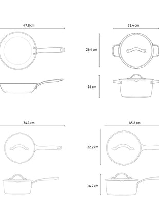 Tramontina 4 Pcs. Tempo Stainless Steel Cookware Set