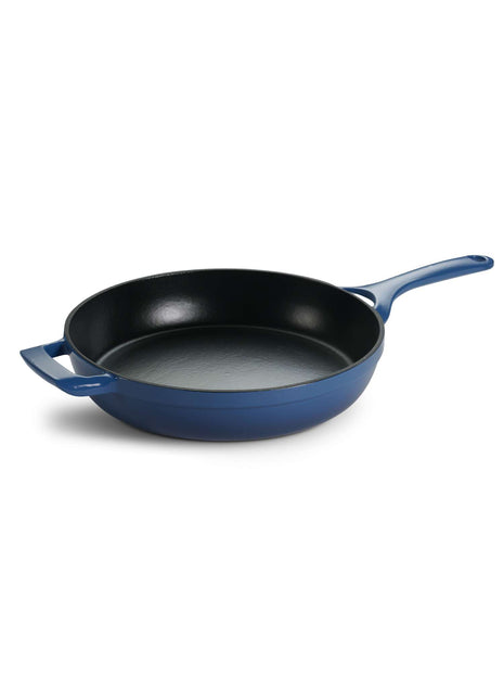 Tramontina Enamelled Cast Iron Skillet 30 cm (Blue) - Tramontina Store UK