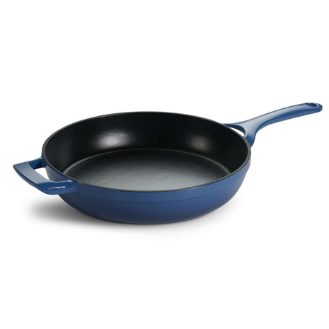 Tramontina Enamelled Cast Iron Skillet 30 cm (Blue) - Tramontina Store UK