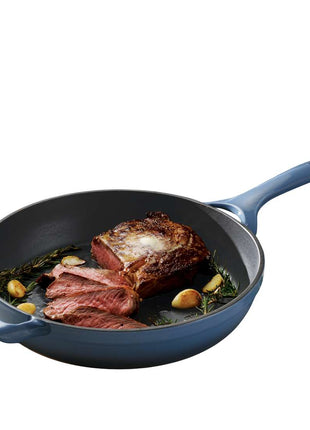 Tramontina Enamelled Cast Iron Skillet 30 cm (Blue) - Tramontina Store UK