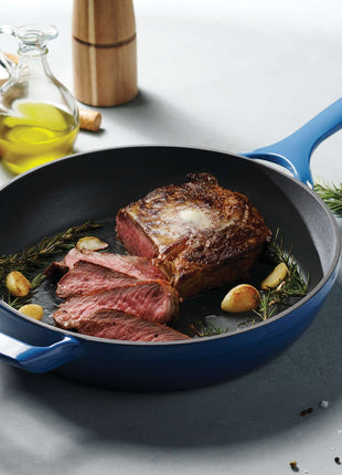 Tramontina Enamelled Cast Iron Skillet 30 cm (Blue) - Tramontina Store UK