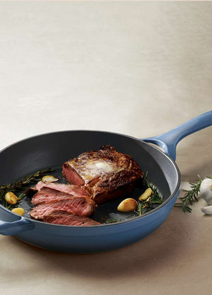 Tramontina Enamelled Cast Iron Skillet 30 cm (Blue) - Tramontina Store UK