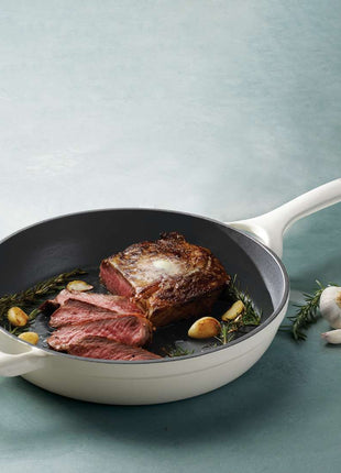 Tramontina Enamelled Cast Iron Skillet 30 cm (White) - Tramontina Store UK