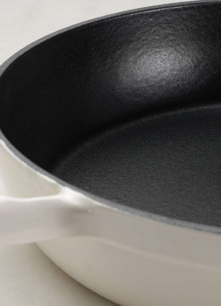 Tramontina Enamelled Cast Iron Skillet 30 cm (White) - Tramontina Store UK