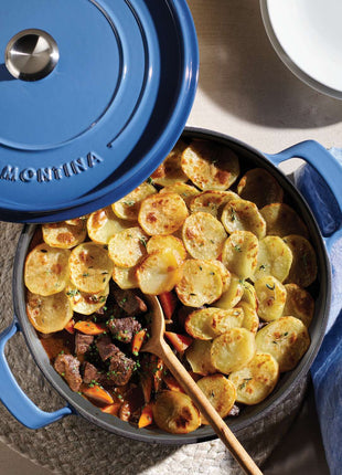 Tramontina Enamelled Cast Iron Saute Helper Handles 30 cm (Blue) - Tramontina Store UK