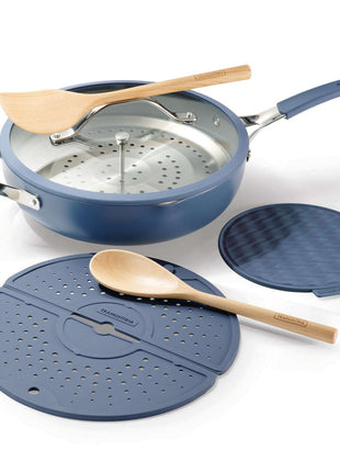Tramontina All-in-One Plus Pan Set 30cm (4.7l, Blue) - Tramontina Store UK