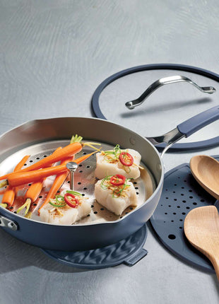 Tramontina All-in-One Plus Pan Set 30cm (4.7l, Blue) - Tramontina Store UK