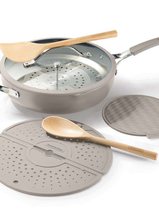Tramontina All-in-One Plus Pan Set 30cm (4.7l, Beige) - Tramontina Store UK