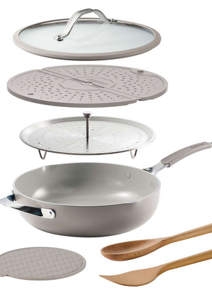 Tramontina All-in-One Plus Pan Set 30cm (4.7l, Beige) - Tramontina Store UK