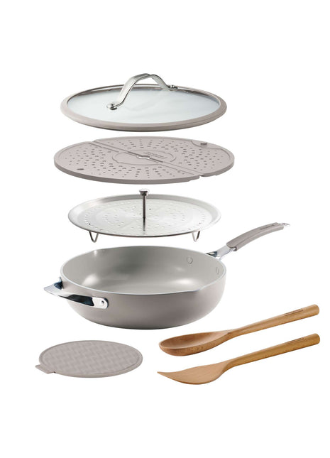 Tramontina All-in-One Plus Pan Set 30cm (4.7l, Beige) - Tramontina Store UK
