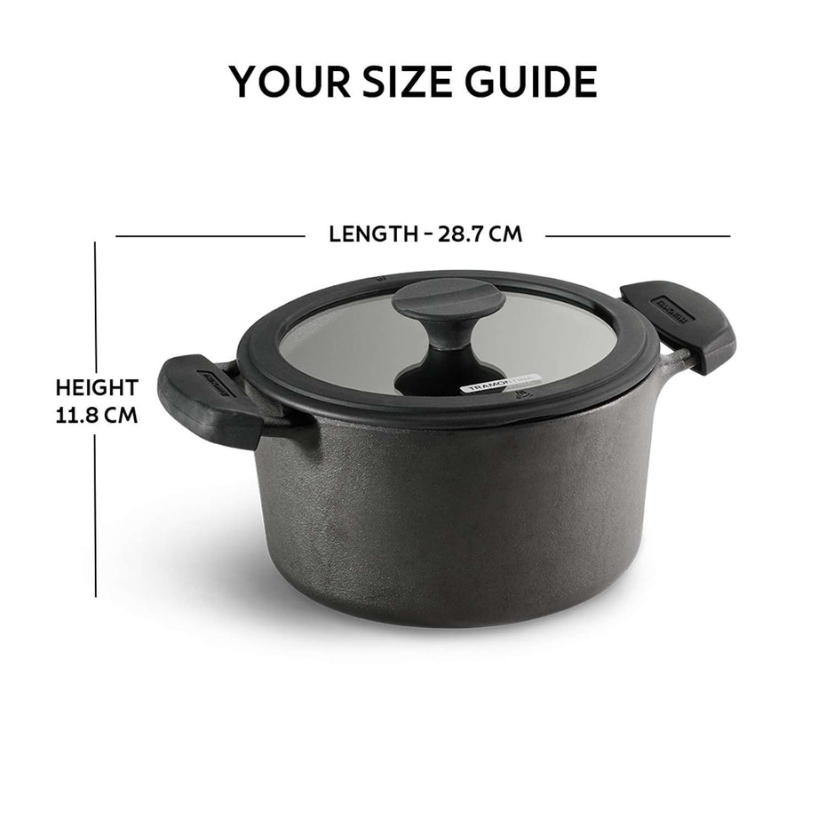 Tramontina Pre-seasoned Cast Iron Casserole 20 cm - Tramontina Store UK
