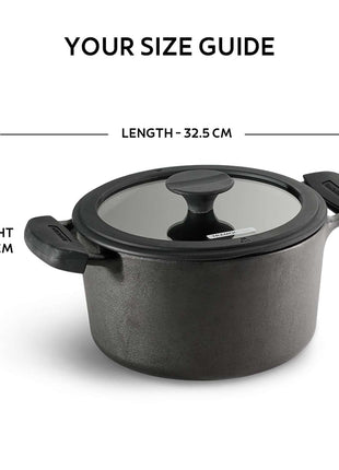 Tramontina Pre-seasoned Cast Iron Casserole 24 cm - Tramontina Store UK