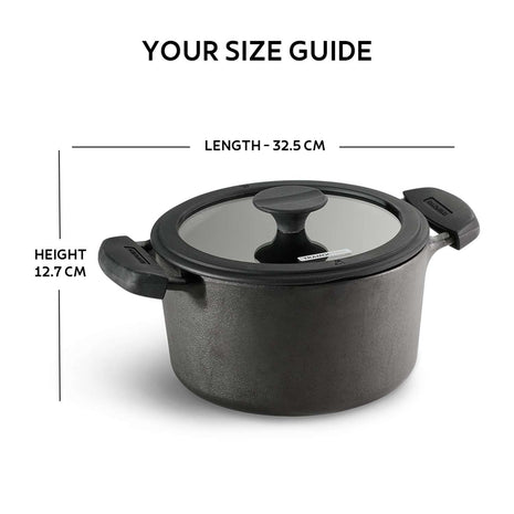 Tramontina Pre-seasoned Cast Iron Casserole 24 cm - Tramontina Store UK