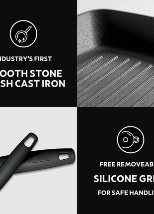 Tramontina Pre-seasoned Cast Iron Griddle Pan 27 cm - Tramontina Store UK