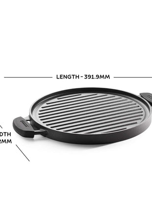Tramontina Pre-seasoned Cast Iron Double Sided 2 in 1 Griddle Pan 30 cm - Tramontina Store UK