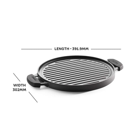 Tramontina Pre-seasoned Cast Iron Double Sided 2 in 1 Griddle Pan 30 cm - Tramontina Store UK